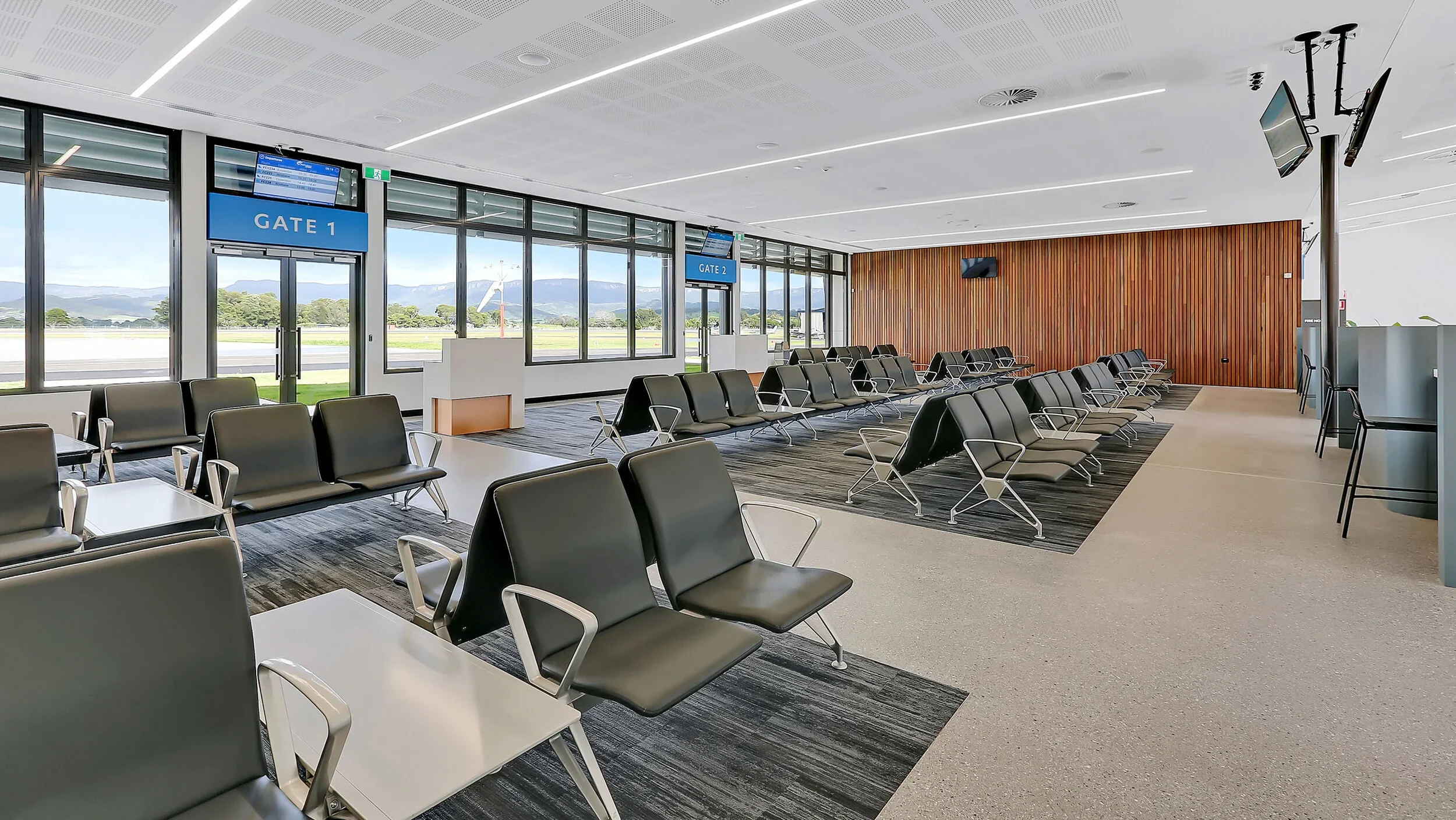 Wollongong Airport departure lounge — Gate 1 and Gate 2