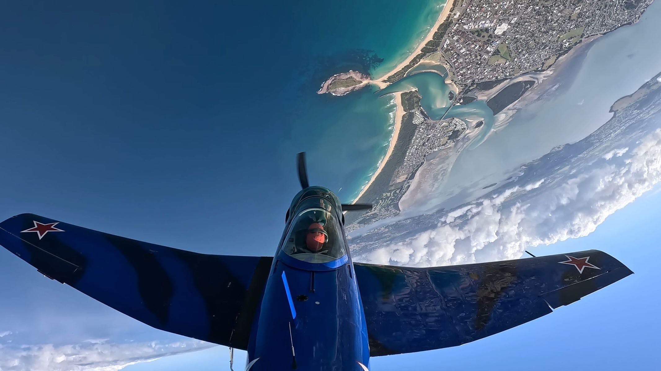 Flight training over the Illawarra coastline